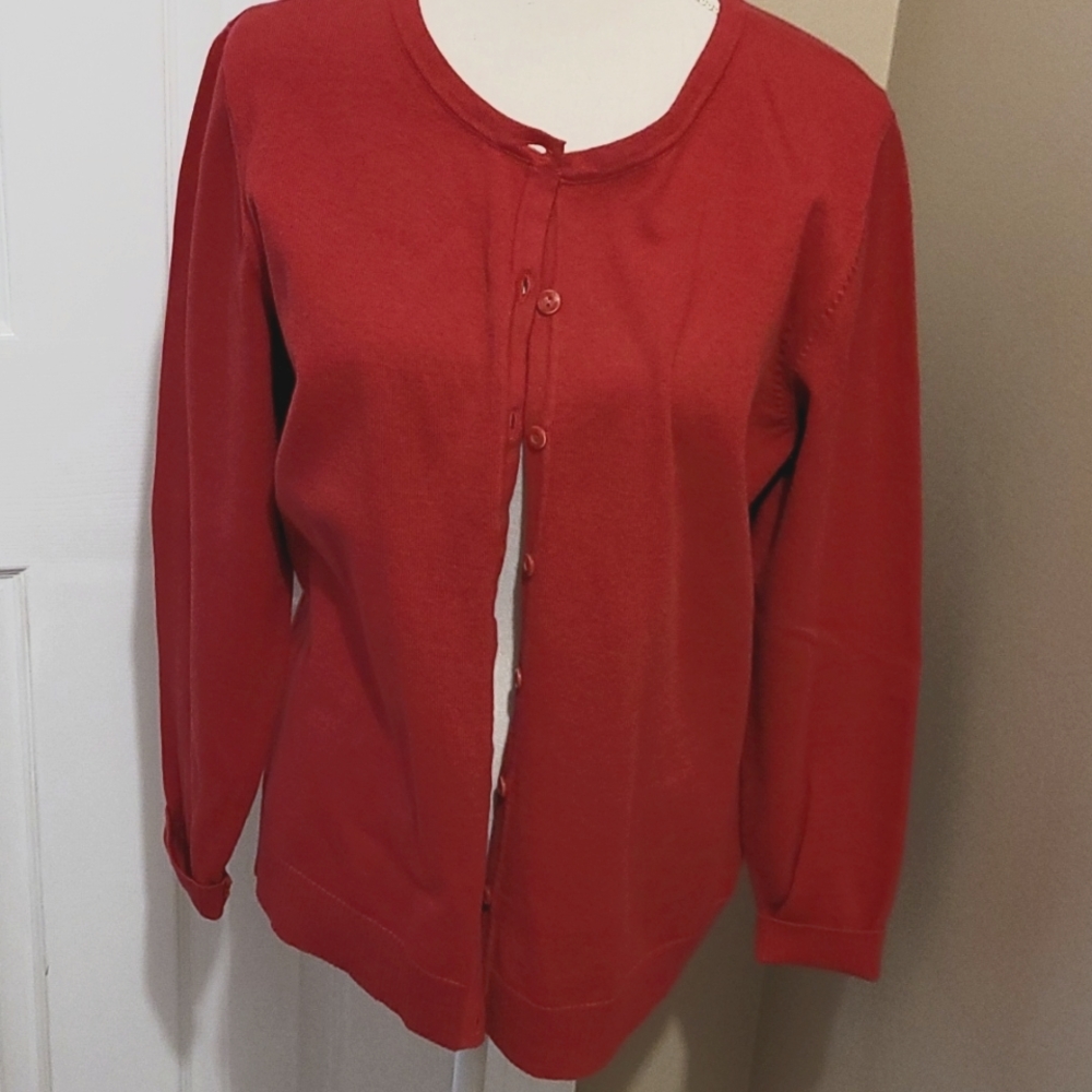 Christopher & Banks Red Cardigan